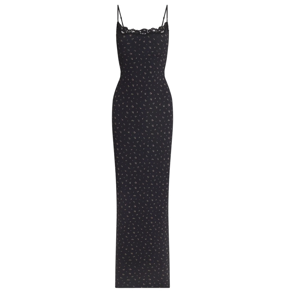 NWT skims fits everybody lace long slip dress onyx rosebud. Size XL - Picture 3 of 7